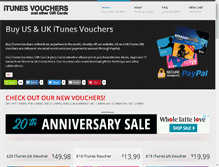 Tablet Screenshot of itunesgiftvouchers.co.za